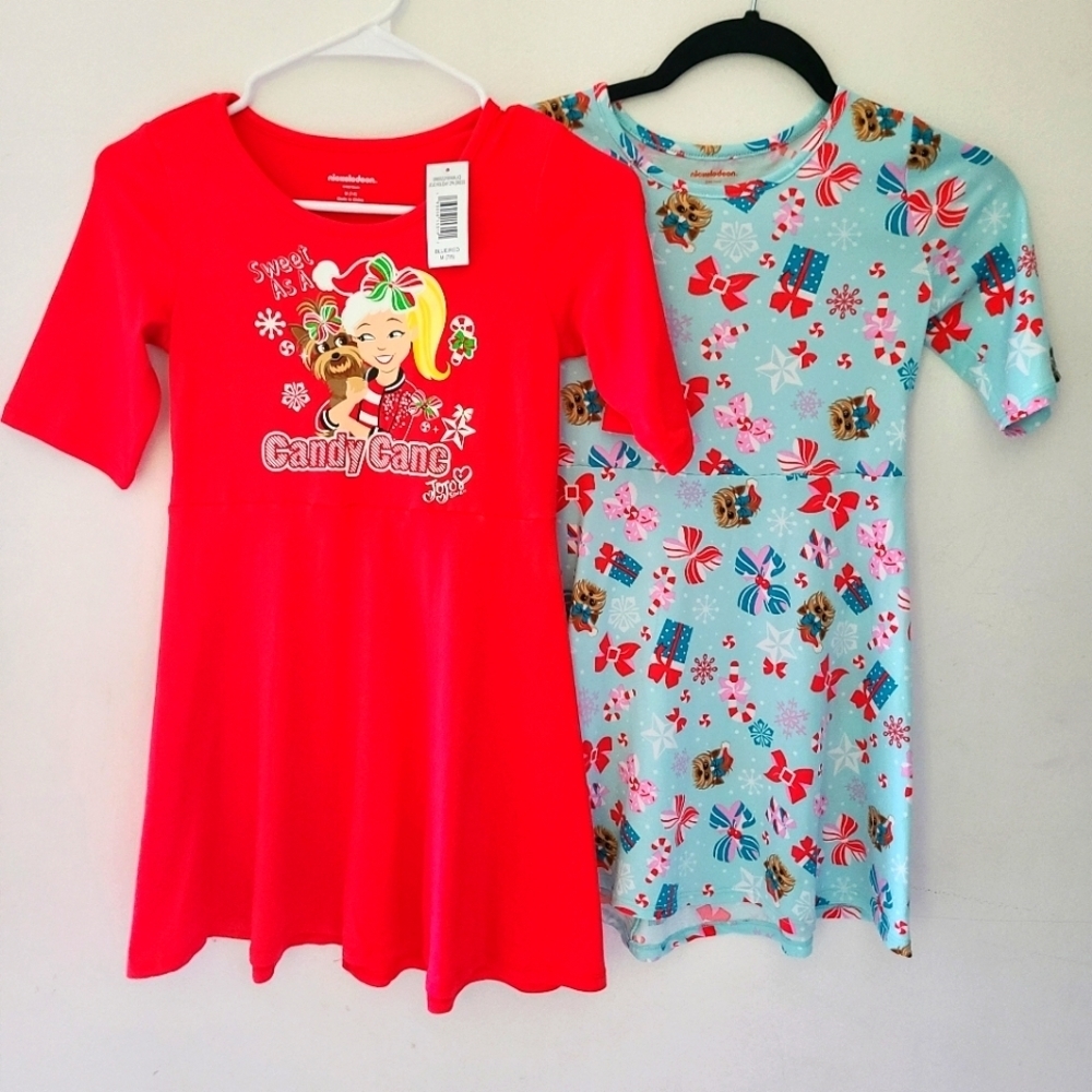 Nwt 2 X NICKELODEON jojo siwa holiday dresses and a book